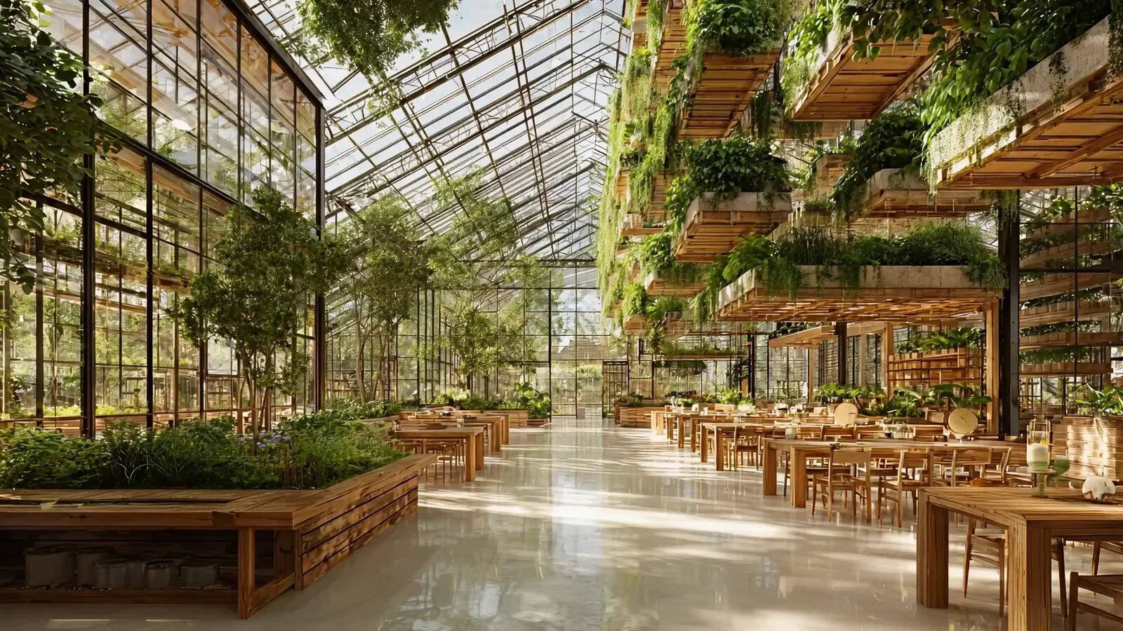 Comunidad autosuficiente con energía, agua y huertos, tendencia de vivienda sostenible